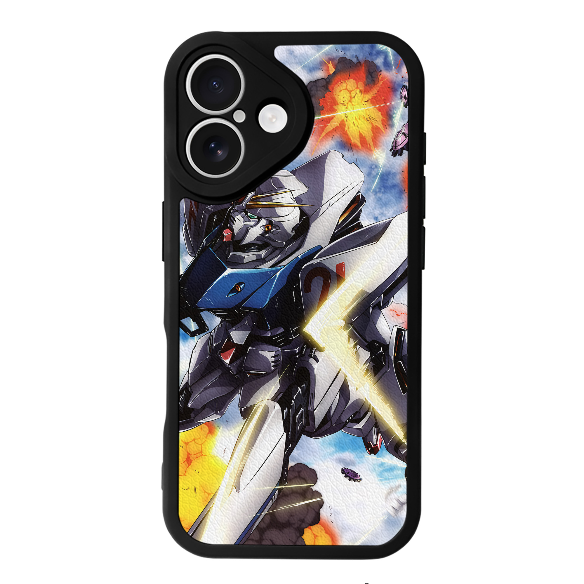 （画像用） 機動戦士ガンダム Mobile Suit Gundam 【iPhone 16シリーズ対応】シリコンスマホケース（レザー調） 材質：シリコン
